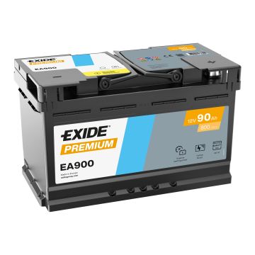Batterie de démarrage Exide Premium EA900 12 V 90 Ah 720 A – Plomb-acide (sans entretien)