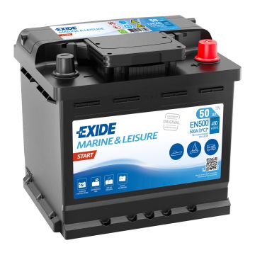 Batterie de démarrage Exide Start EN500 12 V 50 Ah 450 A – Plomb-acide (sans entretien)