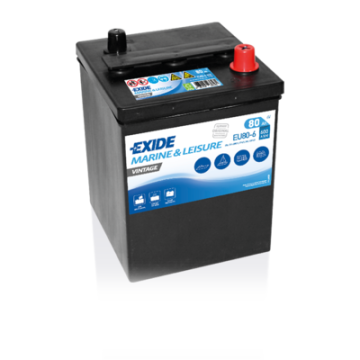 Batterie de démarrage Exide Vintage EU80-6 6 V 80 Ah 600 A – Plomb-acide (sans entretien)