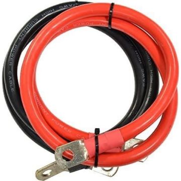 Jeu de câbles de batterie 70 mm² rouge et noir 1,5 m cosses M8 