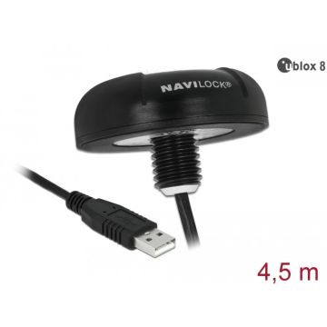 Récepteur GNSS USB u-blox 8 antenne intégrée câble 4,5 m 