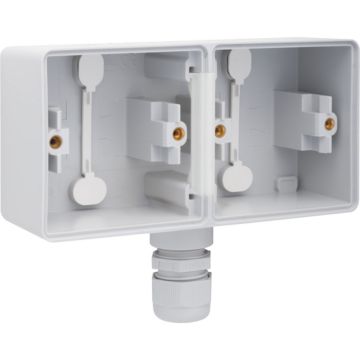 Boîtier en saillie double horizontal Niko WCD entrée M20 gris 