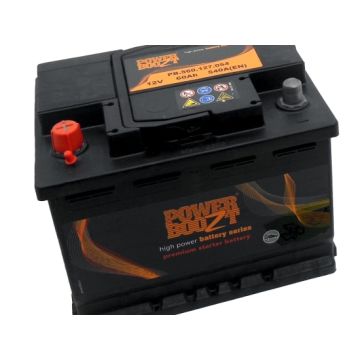 Batterie de démarrage Powerboozt Premium Start 12 V 60 Ah 540 A – Plomb-acide (sans entretien)