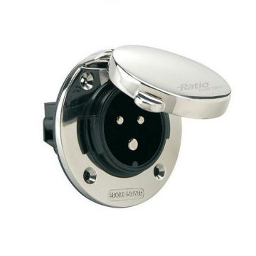 Prise d'alimentation de quai Ratio 16 A 230 V inox 