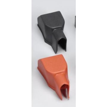 Cache-bornes de batterie rouge et noir - jeu de 2 pièces 