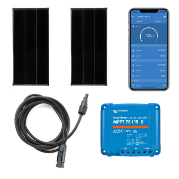 Kit solaire 230 Wp Victron SmartSolar MPPT 75/15 et 2 panneaux 115 Wp 