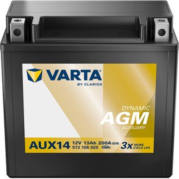 Batterie auxiliaire Varta Dynamic AUX14 12 V 13 Ah 200 A – Plomb-acide (sans entretien)