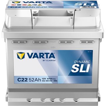 Batterie de démarrage Varta Dynamic C22 12 V 52 Ah 470 A – Plomb-acide (sans entretien)
