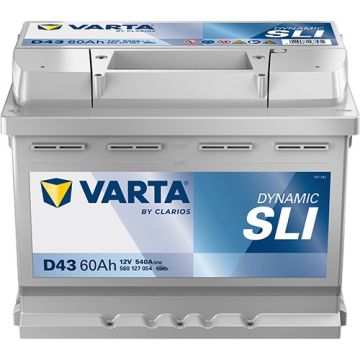 Batterie de démarrage Varta Dynamic D43 12 V 60 Ah 540 A – Plomb-acide (sans entretien)