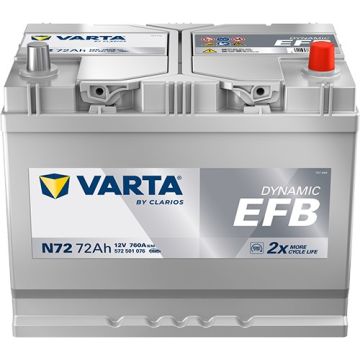 Batterie Start & Stop EFB Varta Dynamic N72 12 V 72 Ah 760 A – EFB
