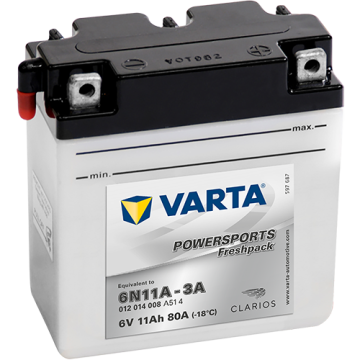 Batterie moto Varta Powersports 6N11A-3A 12 V 11 Ah 80 A – Plomb-acide (électrolyte liquide)