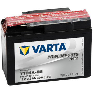 Batterie moto Varta Powersports YTR4A-BS 12 V 2,3 Ah 30 A – AGM