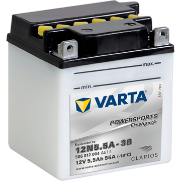 Batterie moto Varta Powersports 12N5.5A-3B 12 V 5,5 Ah 58 A – Plomb-acide (électrolyte liquide)