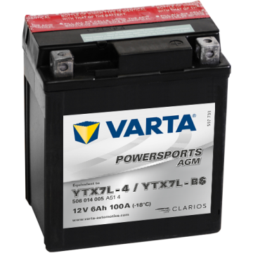 Batterie moto Varta Powersports YTX7L-BS 12 V 6 Ah 100 A – AGM
