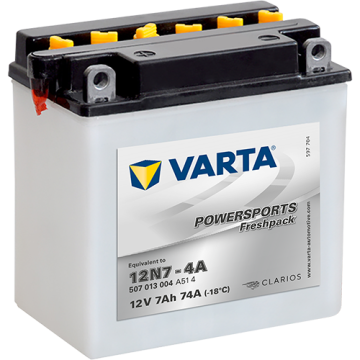 Batterie moto Varta Powersports 12N7-4A 12 V 7 Ah 74 A – Plomb-acide (électrolyte liquide)