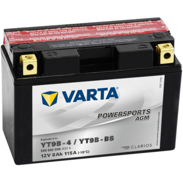 Batterie moto Varta Powersports YT9B-4 12 V 8 Ah 115 A – AGM