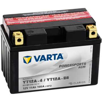 Batterie moto Varta Powersports YT12A-BS 12 V 11 Ah 160 A – AGM