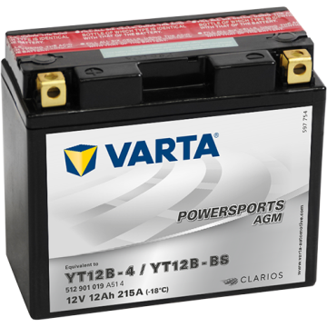 Batterie moto Varta Powersports YT12B-4 12 V 12 Ah 215 A – AGM