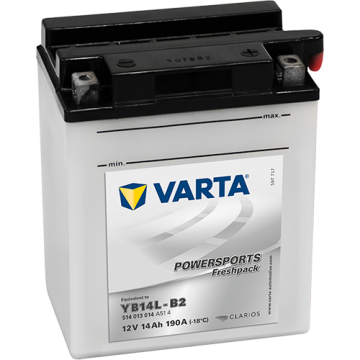 Batterie moto Varta Powersports YB14L-B2 12 V 14 Ah 190 A – Plomb-acide (électrolyte liquide)