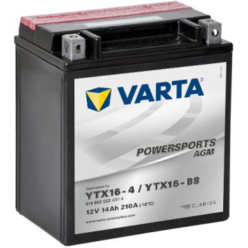 Batterie moto Varta Powersports YTX16-BS 12 V 14 Ah 210 A – AGM