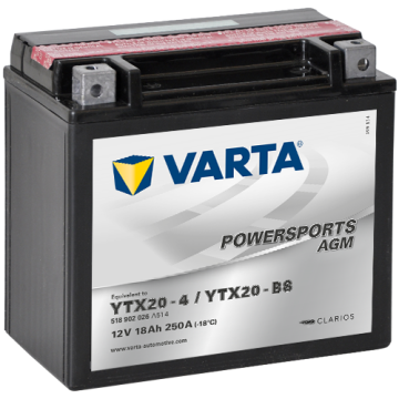 Batterie moto Varta Powersports YTX20-BS 12 V 18 Ah 250 A – AGM
