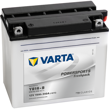Batterie moto Varta Powersports YB16-B 12 V 19 Ah 240 A – Plomb-acide (électrolyte liquide)