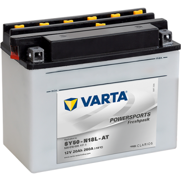 Batterie moto Varta Powersports SY50-N18L-AT 12 V 20 Ah 260 A – Plomb-acide (électrolyte liquide)