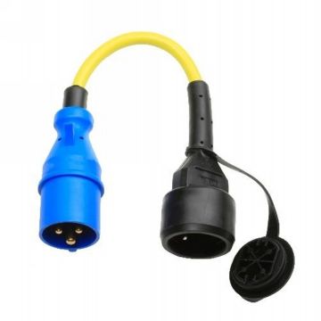 Adaptateur CEE mâle vers Schuko femelle 16 A 250 V Ratio 30 cm 