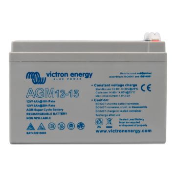 Batterie à décharge lente AGM Victron Energy Super Cycle 12 V 15 Ah – Semi-traction AGM