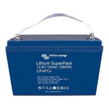 Batterie lithium LiFePO4 Victron Energy SuperPack 12,8 V 100 Ah M8 