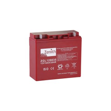 Batterie VRLA AGM Zenith ZGL120035 12 V 18 Ah – Plomb-acide (sans entretien)