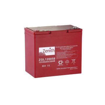 Batterie à décharge lente AGM Zenith ZGL120058 12 V 55 Ah – AGM