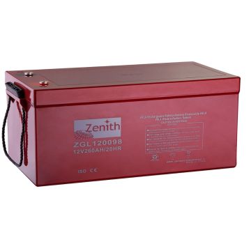 Batterie à décharge lente AGM Zenith ZGL120098 12 V 260 Ah – AGM