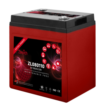 Batterie à décharge lente AGM Zenith ZL080110 8 V 180 Ah – AGM