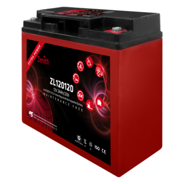Batterie à décharge lente AGM Zenith ZL120120 12 V 22 Ah – AGM